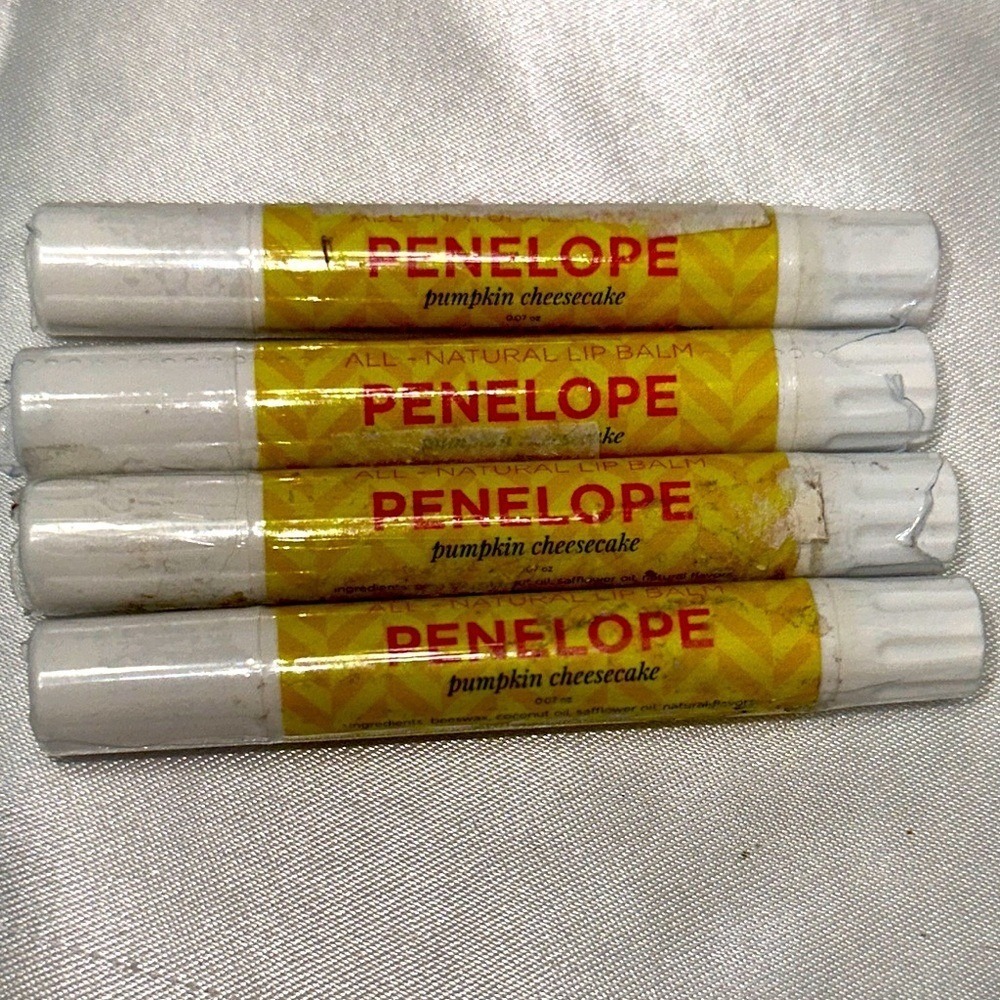 Honestly Margo Penelope Pumpkin Cheesecake All Natural Lip Balm Lot of 4 0.07oz
